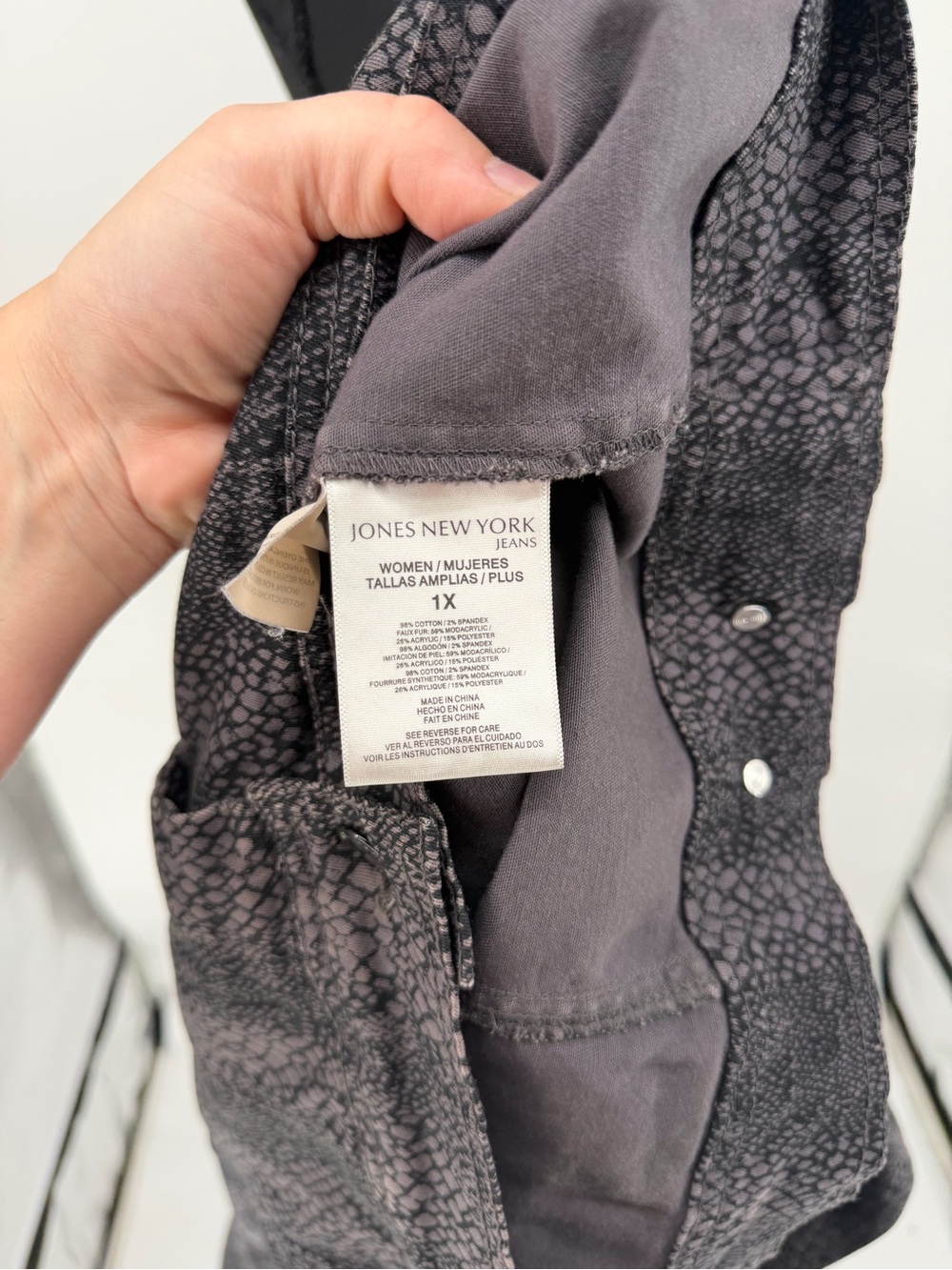 Purple Snake Oversized Button-Up Jacket - Picture 8 of 8